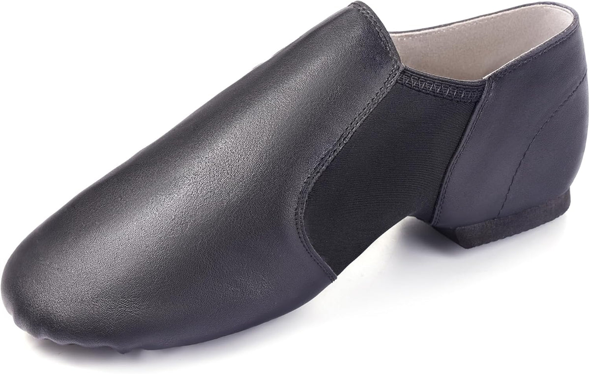Skiennix Jazz Shoes - PU Leather Slip-On Dance Shoes for Kids | Toddler to Big Kid Sizes