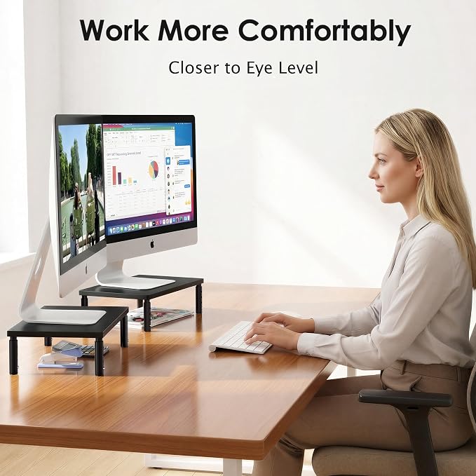 OPNICE Desk Organizers and Accessories, Adjustable Computer Monitor Stand Riser