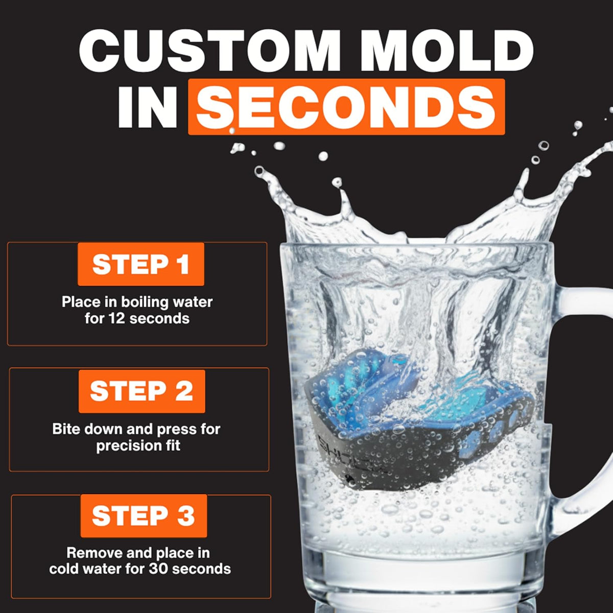 Shock Doctor Mouth Guard - Heavy Duty Gel Max Protection for Sports | Custom Fit for Adults & Youth