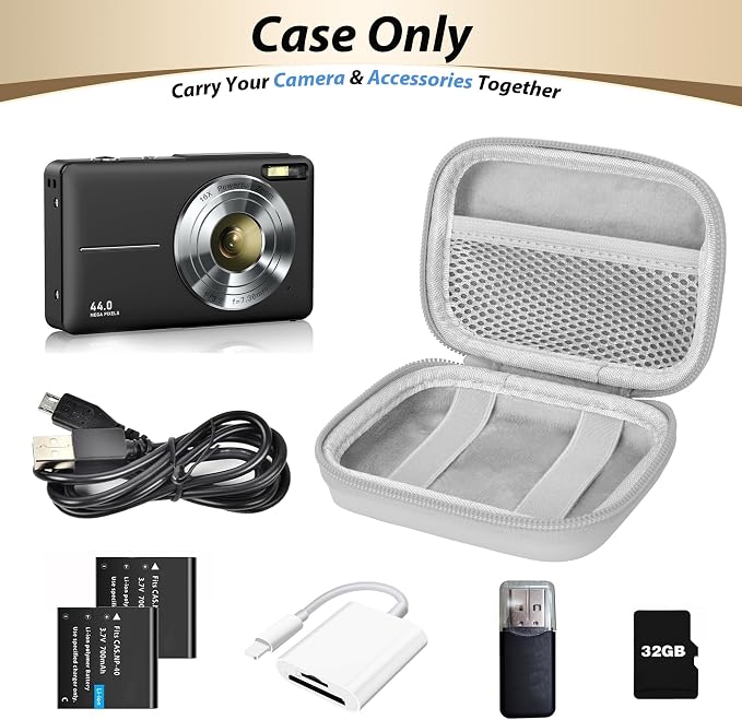 Digital Camera Case for CAMKORY, KODAK PIXPRO FZ45/FZ55, Canon IXUS 285 HS