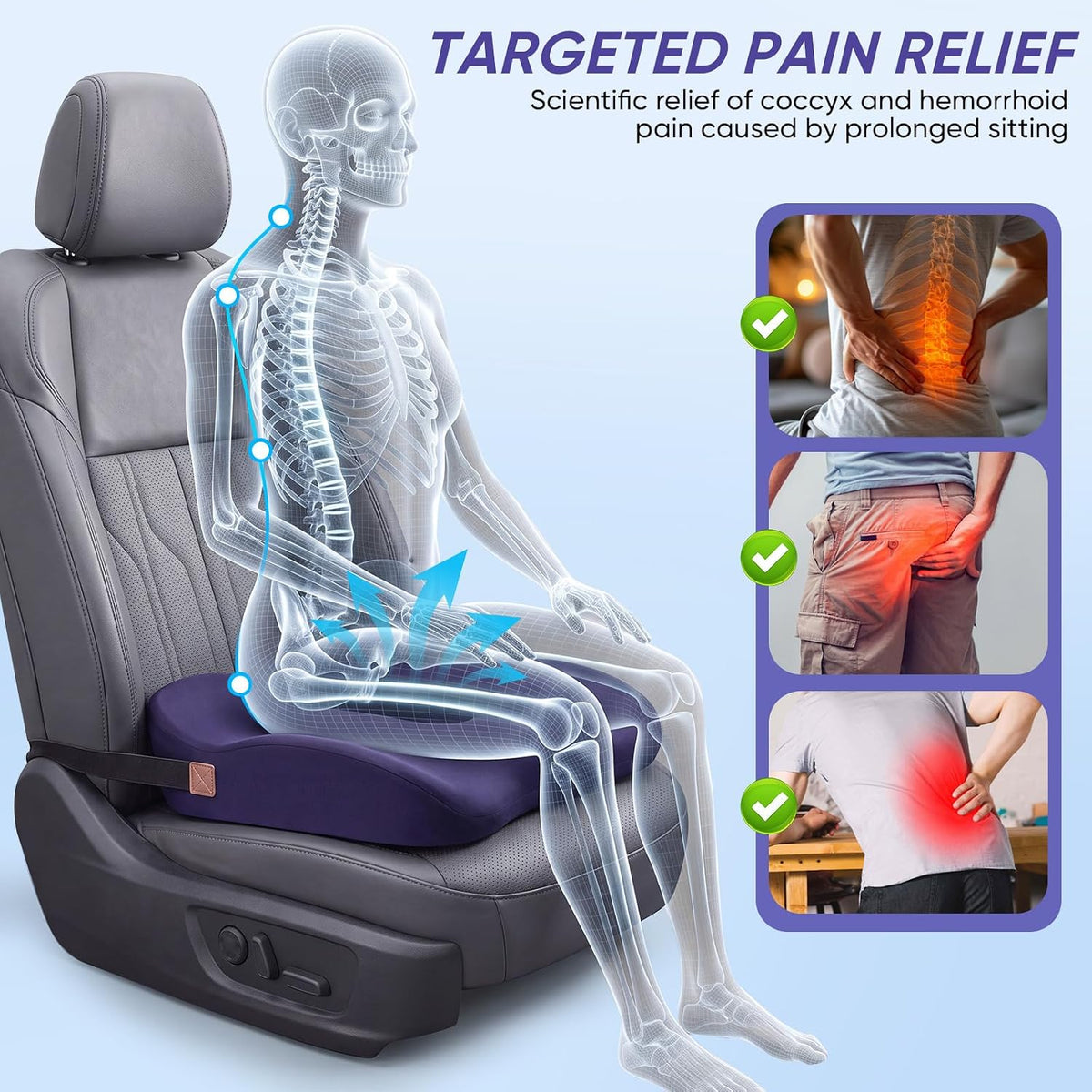 Car Seat Cushion for Truck and Car Drivers