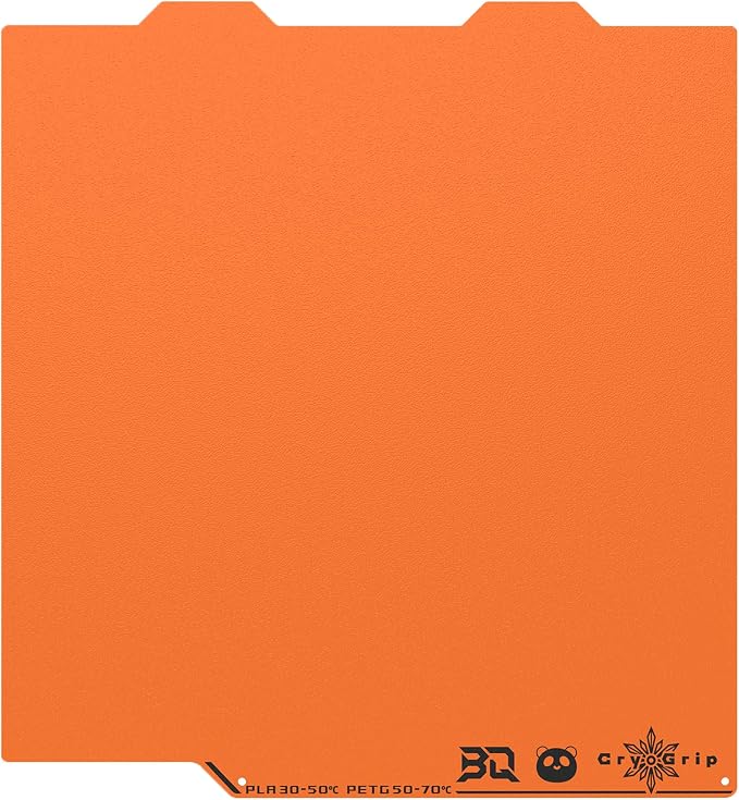 BIQU Cryogrip Pro Frostbite Matte Orange Cold Build Plate