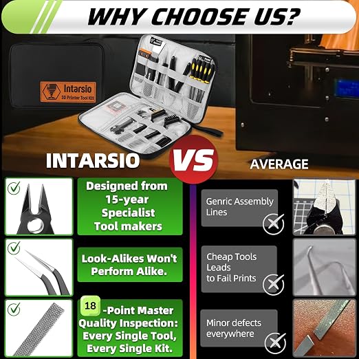 3D Printer Tools Kit, Removal Scrapers, Finishing Tools, 5 Types of Files