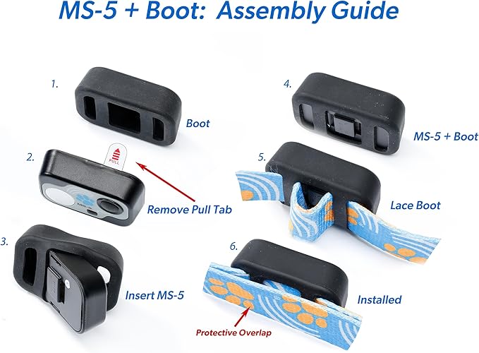 MS-5 Automatic Pet Door Collar, Genuine High Tech Pet Brand Dog Collar for Power Pet Doors - Deluxe Strap (Black, Medium) - DC-BLK-MS5-M