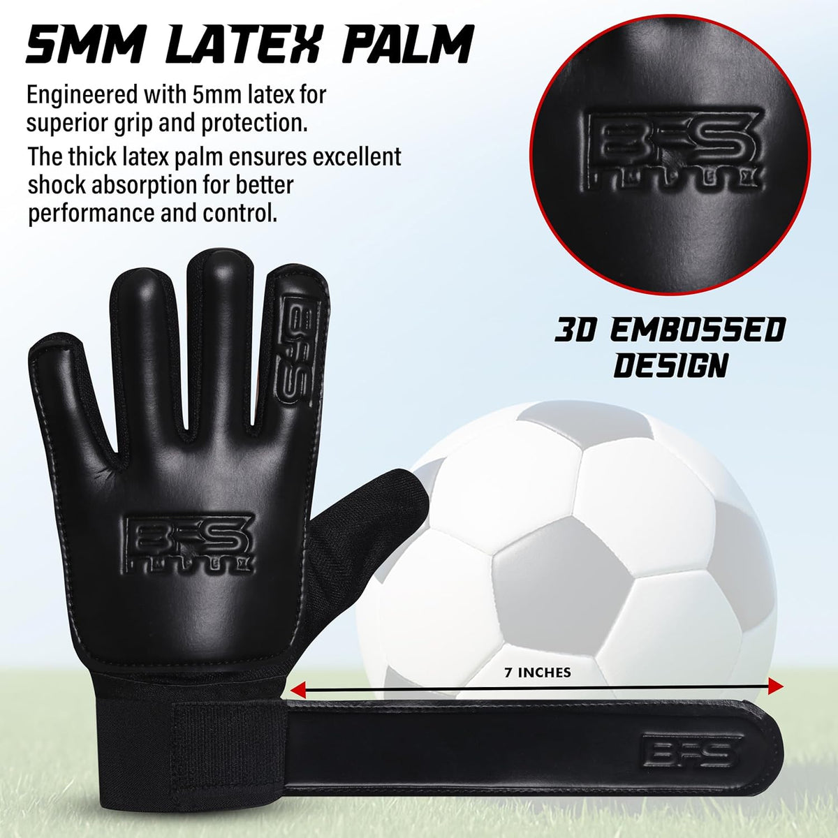 Skiennix Kids Soccer Goalie Gloves - Youth Football Goalkeeper Gloves with Anti-Slip 4mm Latex Grip & Double Wrist Support