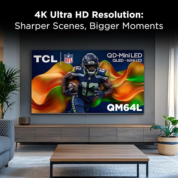 TCL 85 Inch Class QM64L Series | Mini LED QLED 4K HDR Smart Fire TV | 85QM64L, 2026 | 120Hz-144Hz High Brightness, Dolby Vision Atmos, Alexa+ Voice Remote AI Streaming Television | Amazon Exclusive