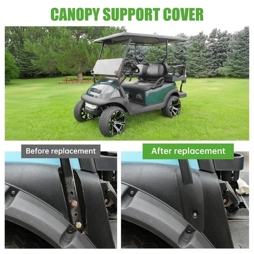 10L0L Front Canopy Support Cover Compatible with Club Car Precedent (2004+) Tempo (2018+) Passenger & Driver, Replacement Parts 102400002, 102400102