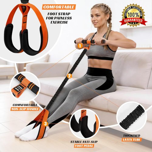 KUTIZE Multifunction Resistance Band - Upgraded Exercise Equipment for Full-Body Workouts | Soft Foot Pedal