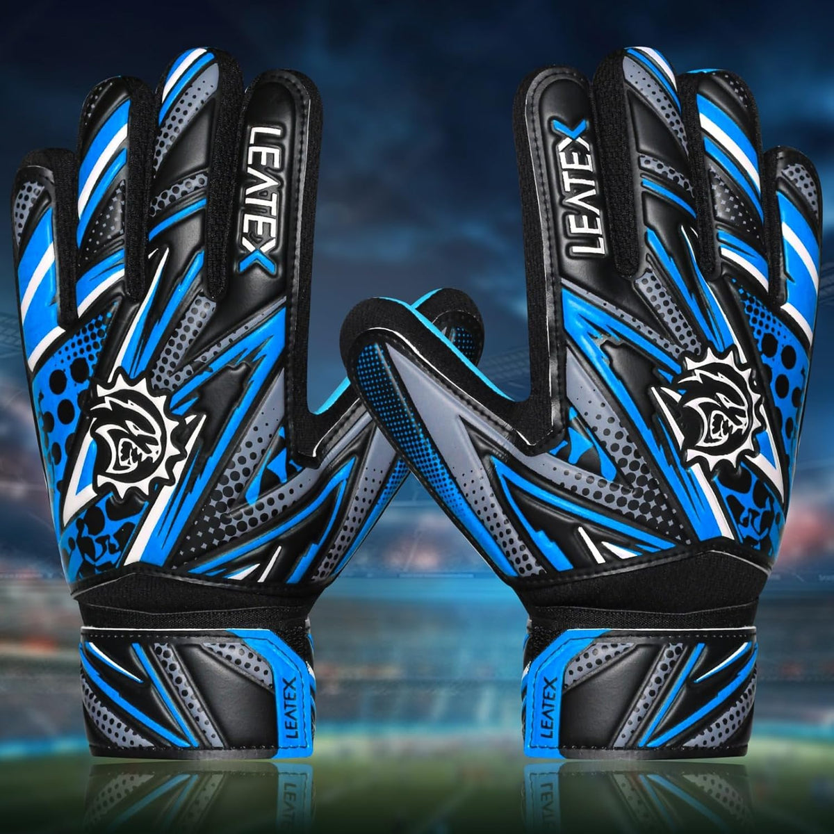 Regine Switzerland Youth Soccer Goalie Gloves - Strong Grip & Breathable Design for Kids, Adjustable Wrist Strap