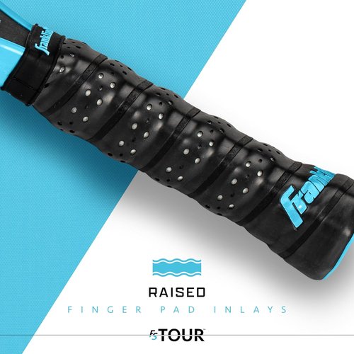 Franklin Sports Pro Pickleball Paddles - FS Tour Series Raw Carbon Fiber T700 - USA Approved | Unibody Epoxy Edge - 14mm/16mm Core - Gray, Blue & Pink