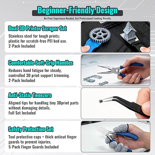83PCS 3D Printer Tools Kit for Cleaning, Removal & Repair | Complete 3D Printer