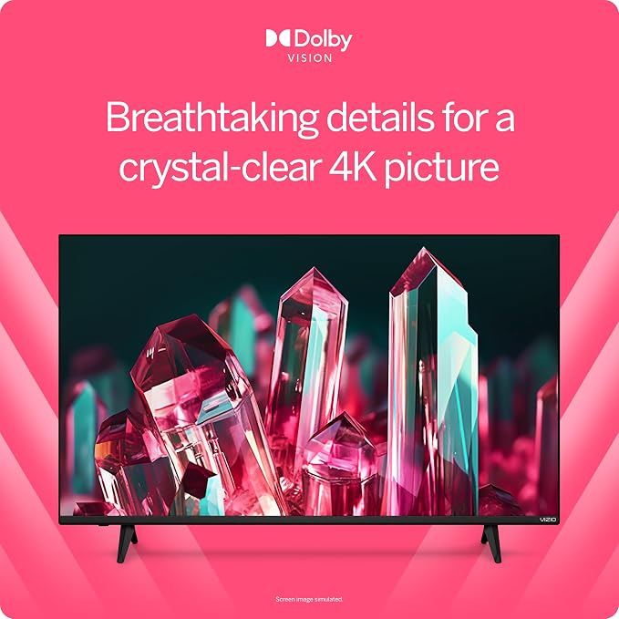 VIZIO 43-inch V-Series 4K LED HDR Smart TV w/Dolby Vision, WiFi 6E, Bluetooth Headphone Capable, AMD FreeSync & Alexa Compatibility, V435M-K04, 2023 Model