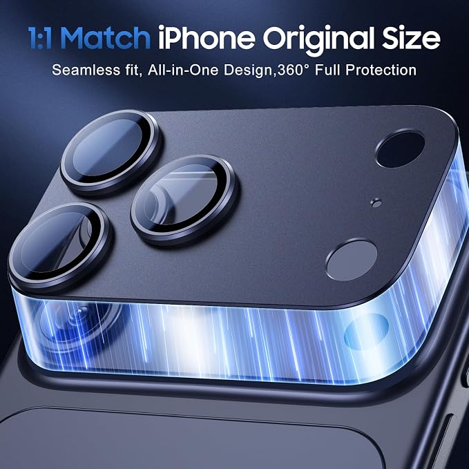 UniqueMe for 3 Pack iPhone 17 Pro Camera Lens Protector