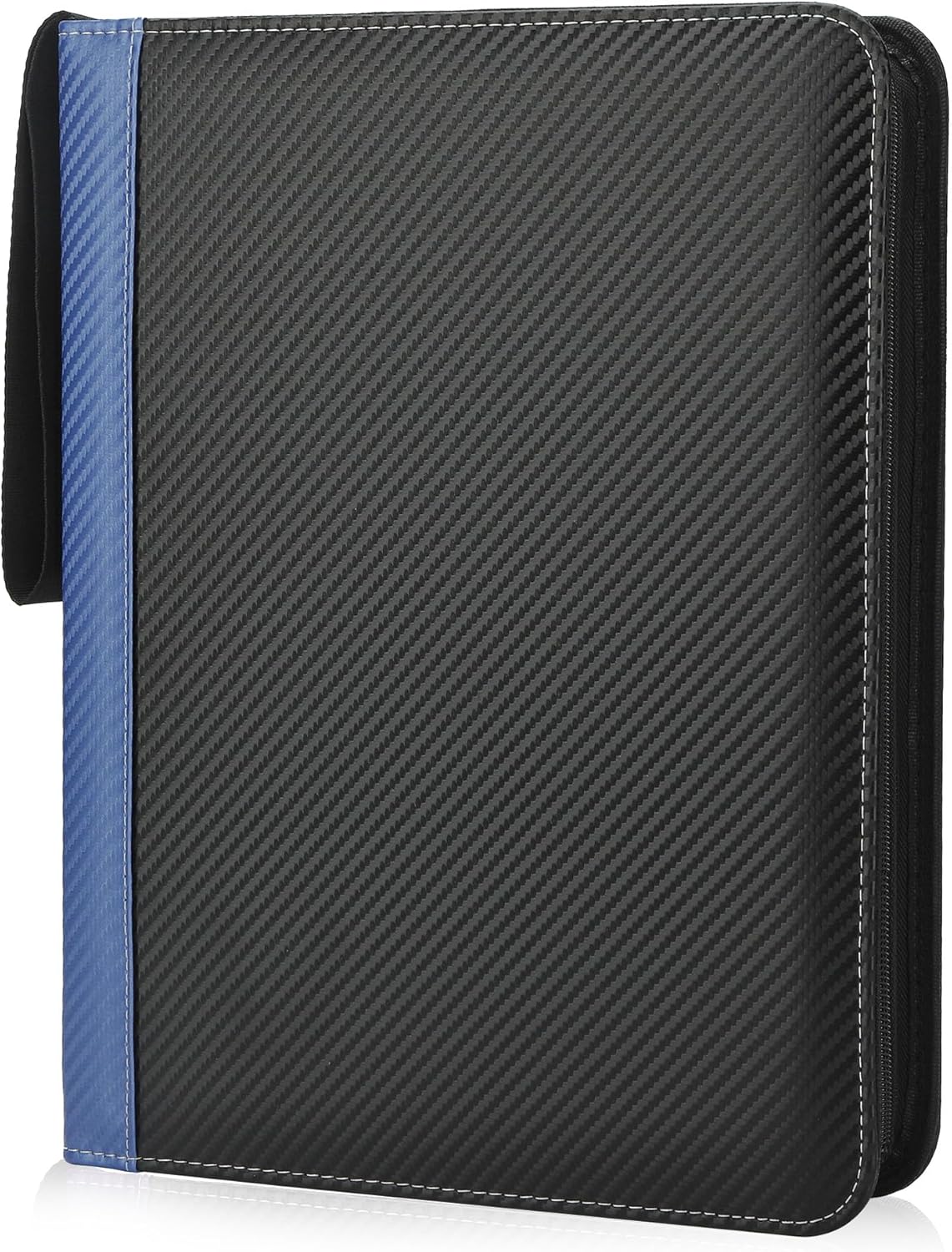Skiennix 9-Pocket Trading Card Binder - Durable PU Organizer for Sports Cards, MTG & TCG (Blue)