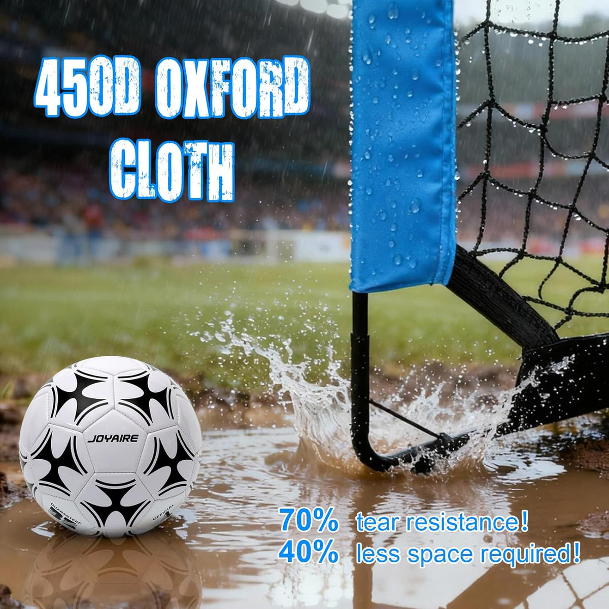 Pro-Grade Kids Soccer Goal - Tear-Resistant 5-Layer Net & Durable 10mm Poles | Portable 4x3ft/6x4ft/7x5ft Set