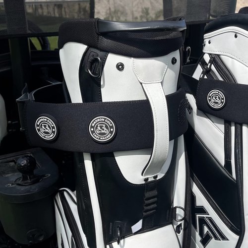 Magnetic Golf Cart Sleeve Utility Strap - Securely Attach Your Lightweight Golf Accessories to Your Cart with Powerful Magnets and Durable Design, Golfer Accessories, Golf cart Accessories (Black)