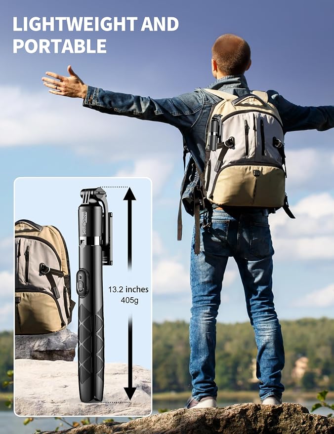 Aluminum 71" Phone Tripod, Travel Tripods