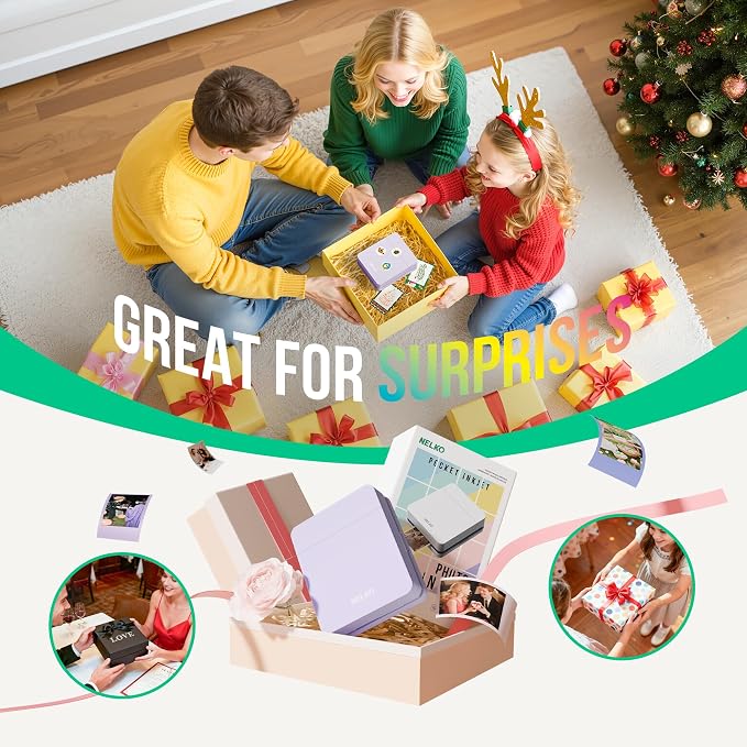 Nelko Photo Printer, 2x3 Portable Wireless Smartphone Printer, PP01 Mini Color