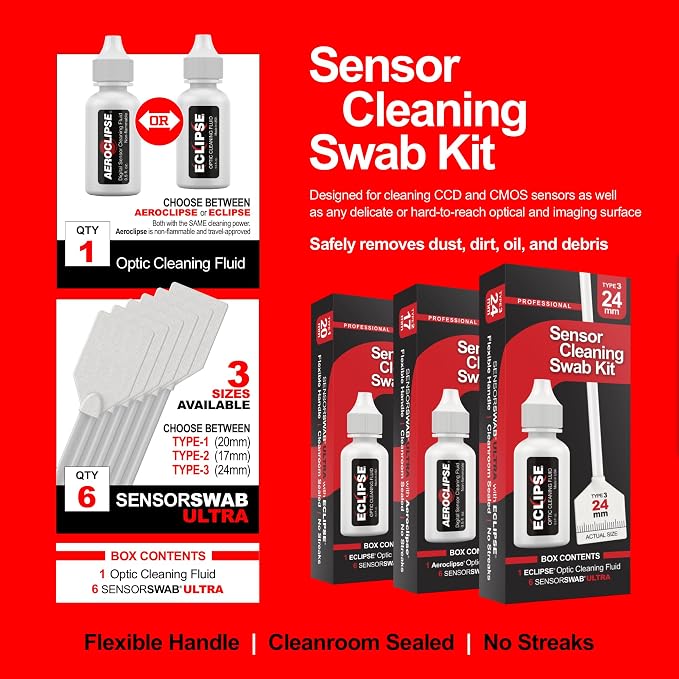 Sensor Cleaning Swab Kit