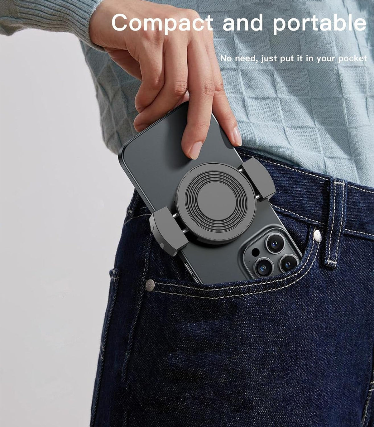[Newly Upgraded] Metal Magnetic Car Phone Holder | Dual Insurance of Vacuum + Adhesive | 360° Rotation Without Dead Angle | Magnetic Ring Included‌(for iPhone & Android) (Black+Clip)