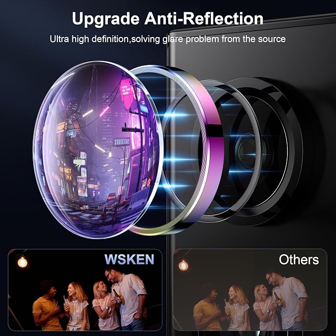 WSKEN for Samsung Galaxy S24 Ultra Camera Lens Protector, Ultra Thin Scratch