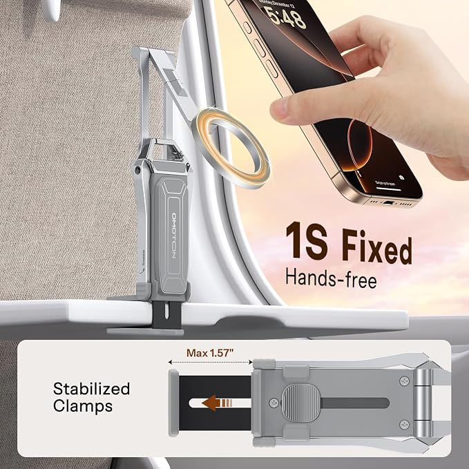 OMOTON TP02 360°Rotating for MagSafe Tripod Mount, Adjustable Aluminum Magnetic
