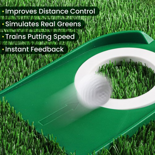 FINGER TEN Golf Putting Cup with Numbered Flag Design Value 6 or 9 Pack, Durable Plastic Practice Cups Golf Training Aids, Lightweight Easy to Carry for Office Backyard Indoor Outdoor (Green-6 Pack)