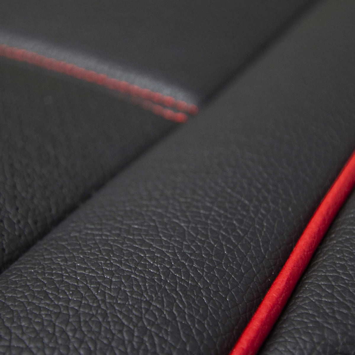 FH Group Front Set Faux Leather Car Seat Cushions - 2 Pack Seat Covers for Cars Trucks SUV, Waterproof, Universal Fit Seat Covers, Red/Black