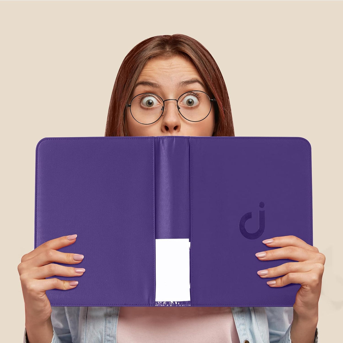 Top Loader Binder - 4 Pocket Design Holds 128 Trading Cards | Classic Purple, 3" x 4" Size