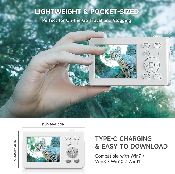 4K UHD Digital Camera, 64MP Autofocus Camera