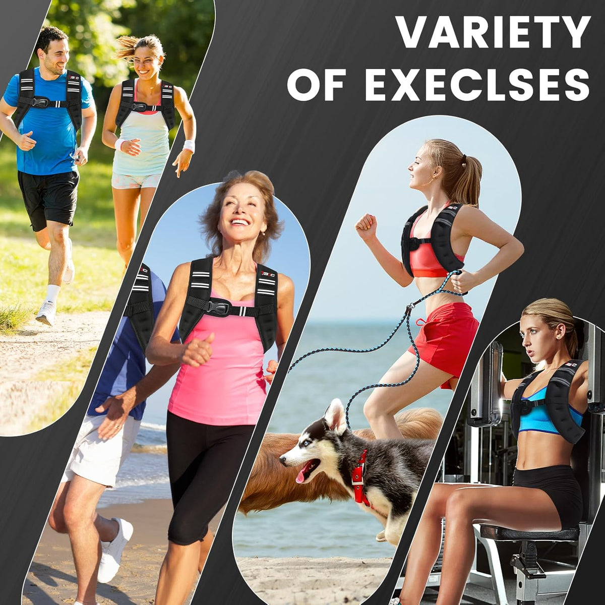 Skiennix Weighted Vest for Women - Reflective Fitness Vest for Walking & Strength Training | 6lb-30lb Options
