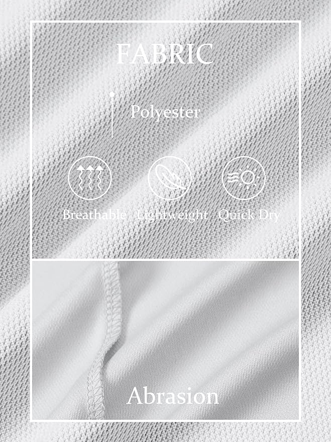 TACVASEN Mens Golf Shirt Dry Fit Mens Polo Shirts Short Sleeve Performance Golf Polos for Men with Collar Work Shirts