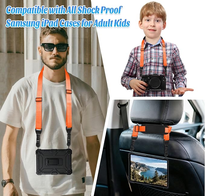 Padded iPad Binocular Camera Shoulder Strap, Nylon Neck Lanyard Strap