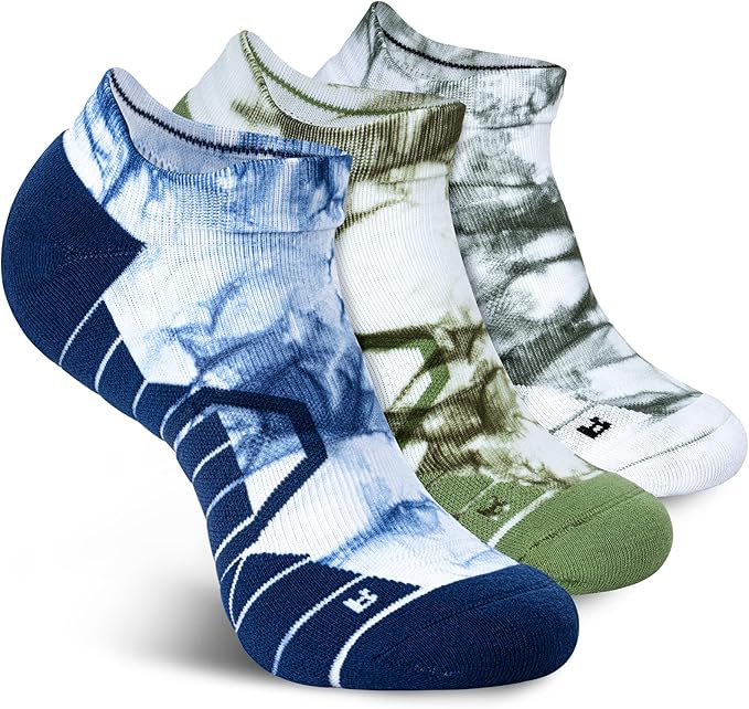 Hylaea Athletic Running Socks Cushion Padded Moisture Wicking Low Cut