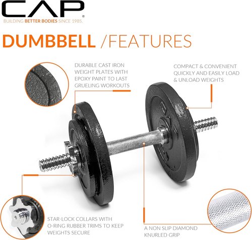 Cap Barbell Adjustable Dumbbell Weight Set - Versatile Fitness Solution | Multiple Sizes Available