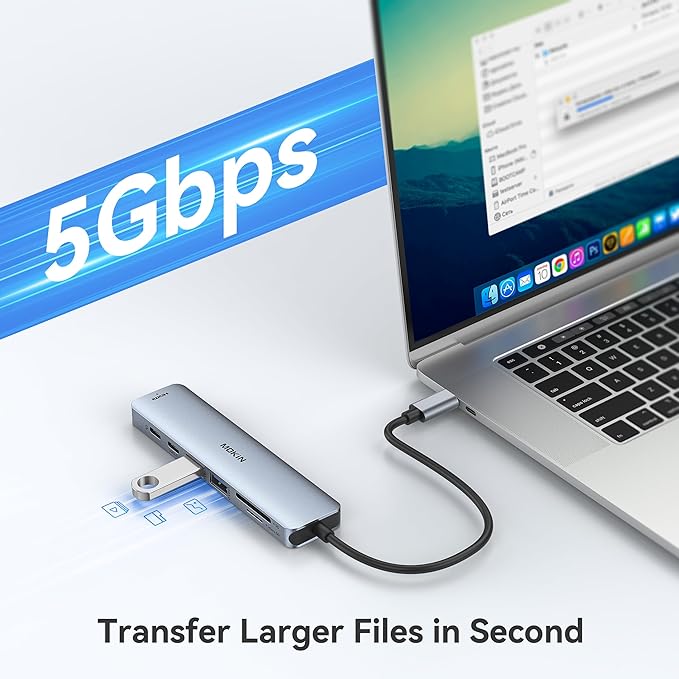 USB C Hub HDMI Adapter for MacBook Pro/Air, MOKiN 7 in 1 USB C Dongle