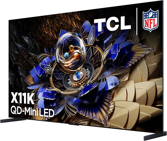 TCL 98-Inch Class X11K Series QD-Mini LED 4K UHD Google Smart TV Ultra Premium Mini-LED TV - QLED, 144hz, Anti-Reflective Screen, Bang & Olufsen Audio, Dolby Atmos (98X11K, 2025 Model)