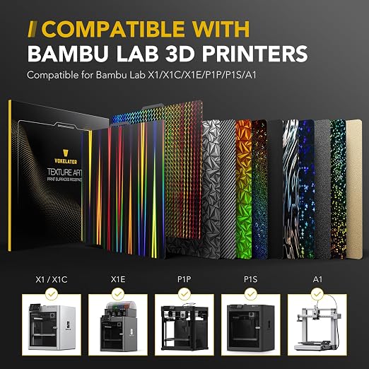 3D Printer Build Plate for Bambu Lab X1 X1C X1E P1P P1S A1, 3D Printer