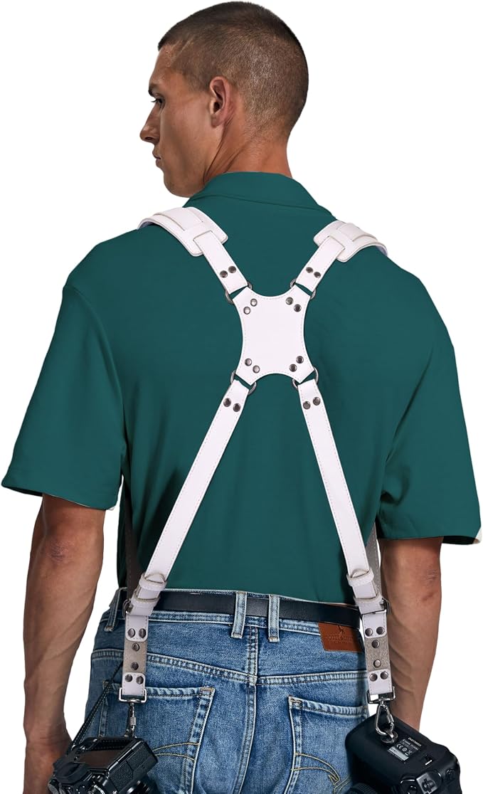Padwa Lifestyle White Dual Camera Harness Strap