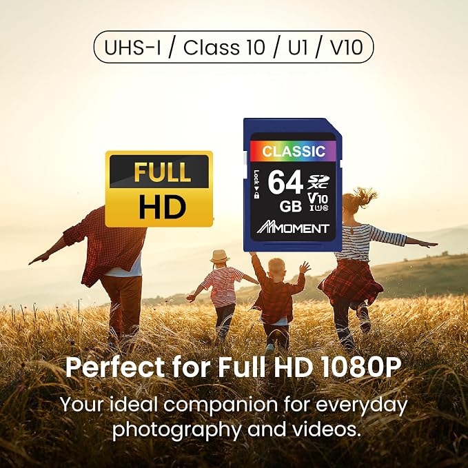 MMOMENT 64GB Full-Size SD, SDXC Card Compatible