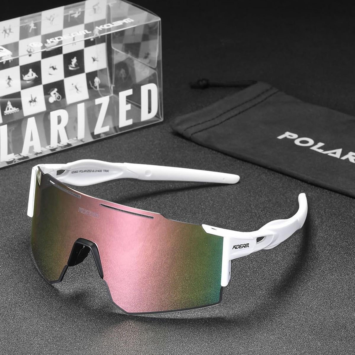 Sports Polarized Sunglasses - UV400 Protection for Men & Women | Windproof Goggles for Cycling, Driving & Golf