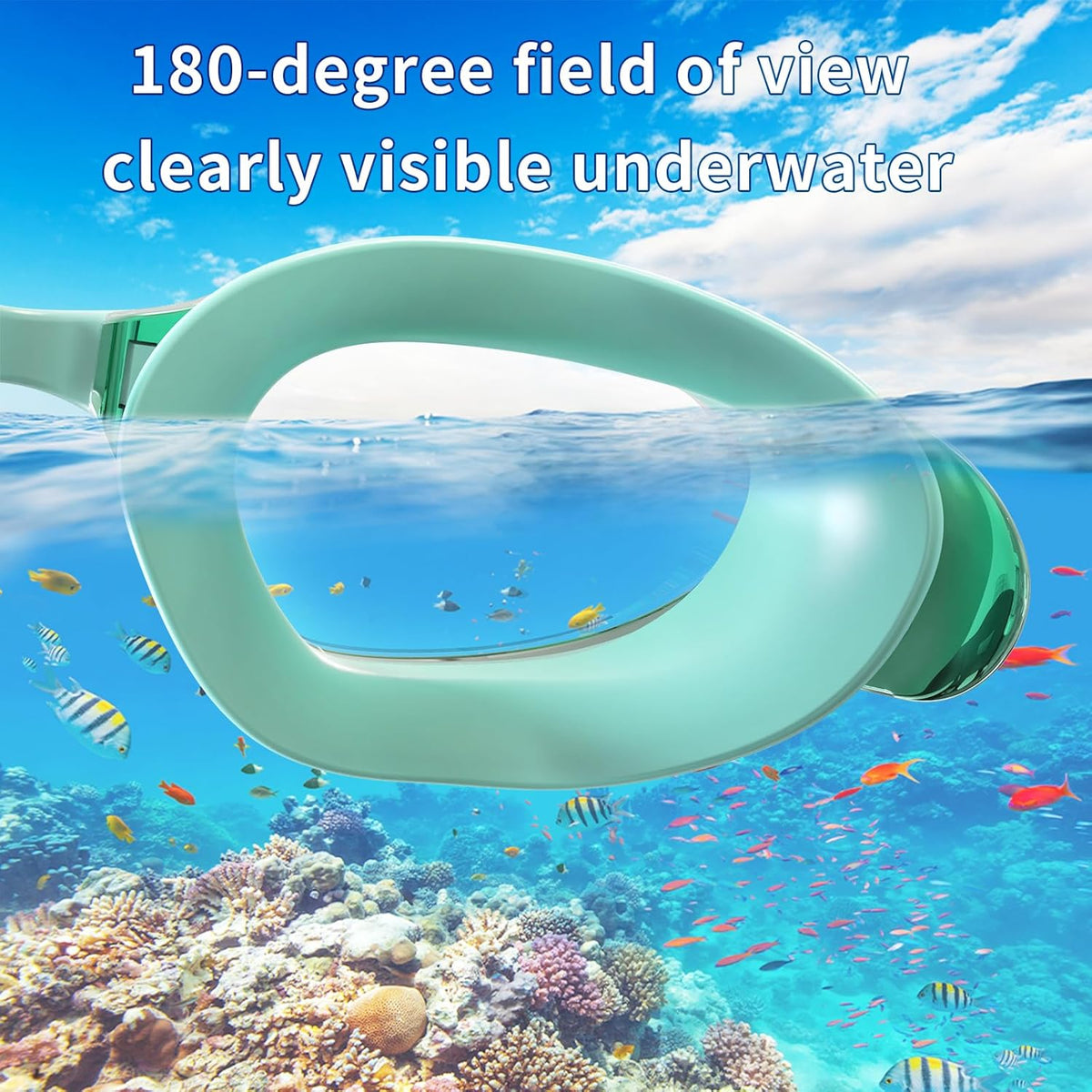 Whale Kids Swim Goggles - Anti-Fog & UV Protection | Adjustable Youth Goggles for Ages 6-14