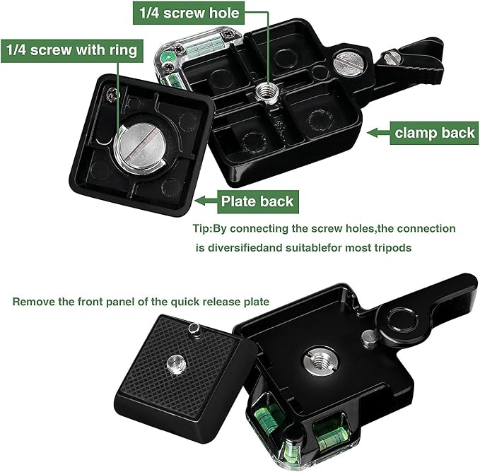 Konsait Camera Camcorder Tripod Monopod Ball Head QR-40 Quick Release Plate