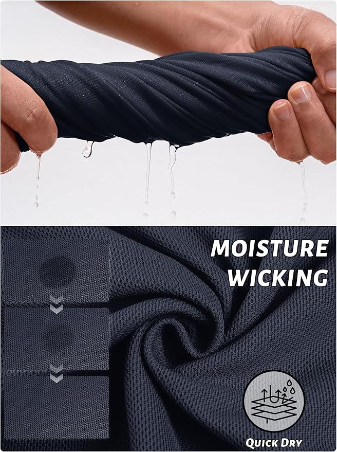 TACVASEN Mens Polo Shirt Short Sleeve Tactical Performance Collared Work Golf Shirts Dry Fit Pique Polos for Summer