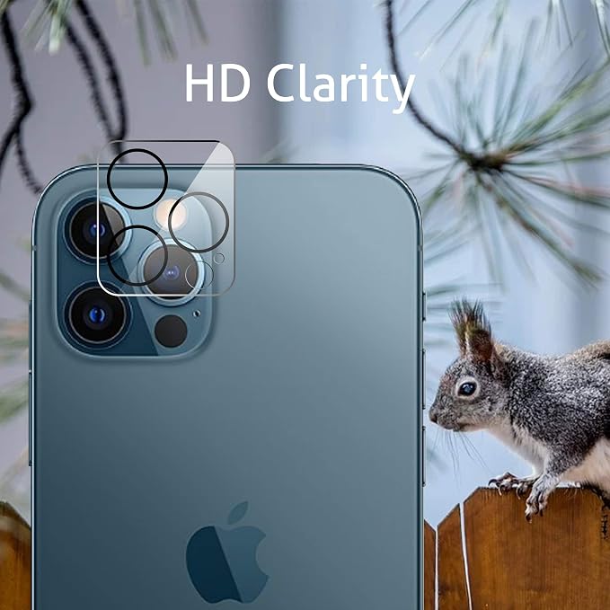 Ailun 2 Pack Screen Protector for iPhone 12 Pro Max + 2 Pack Camera Lens