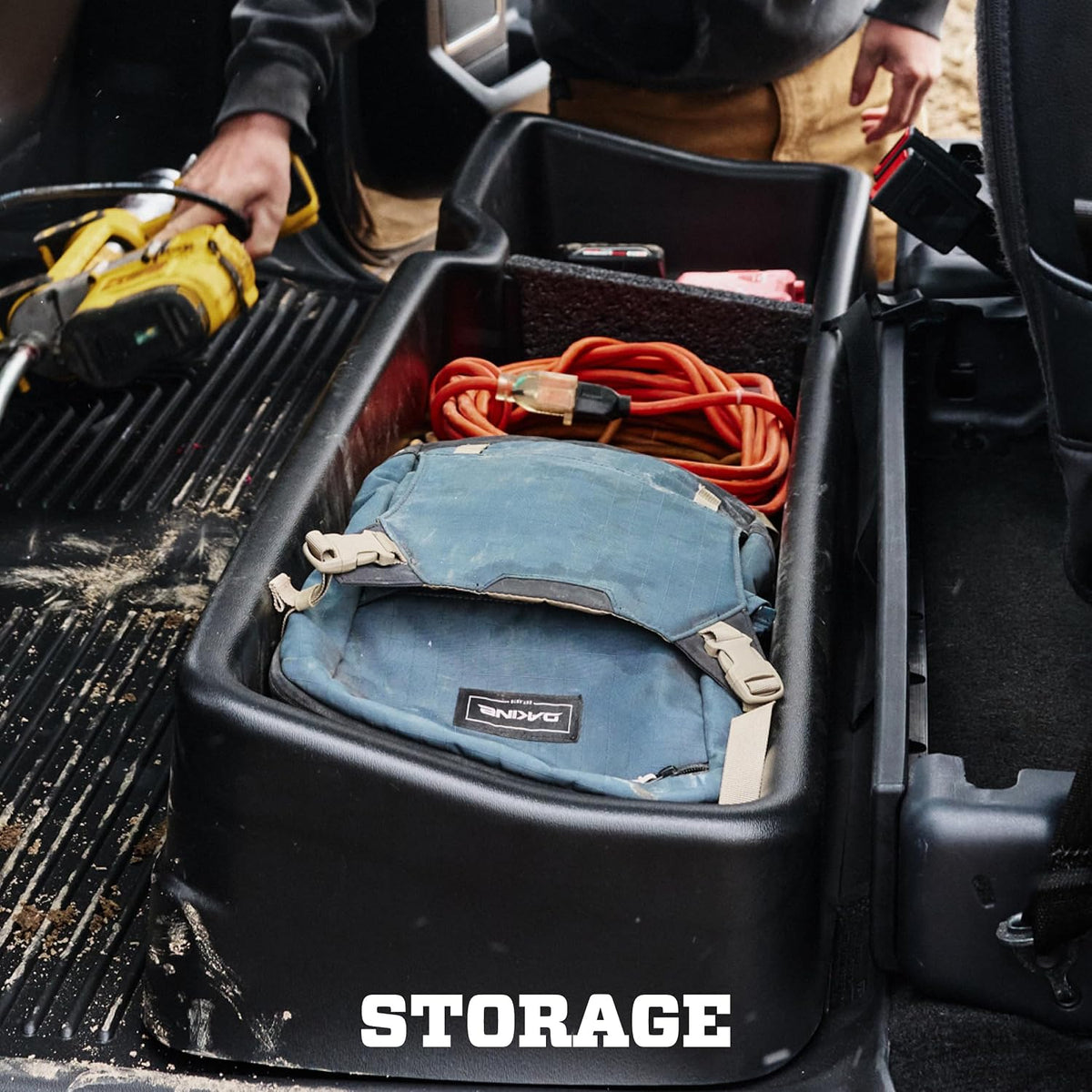 Husky Liners Gearbox - Under Seat Storage Box | 1999-2006 Chevrolet Silverado/GMC Sierra 1500, 1999-2007 Chevrolet Silverado/GMC Sierra 2500/3500 Extended Cab - Black, 1 Pc. | 09021