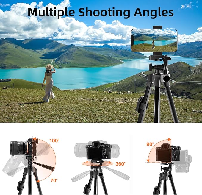 Fotopro Camera Tripod, Aluminum Phone Tripod Stand