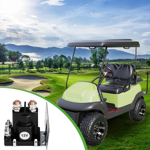 10L0L Golf Cart 12V 4 Terminal Solenoid for EZGO TXT Marathon Gas 2/4 Cycle 1979-1994 Golf Cart, OEM 16542-G1, 16542G1, 1133
