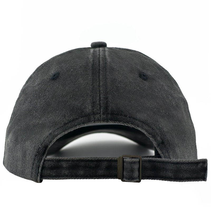Pizza Embroidered Baseball Cap Vintage Washed Cotton Hat for Men Women