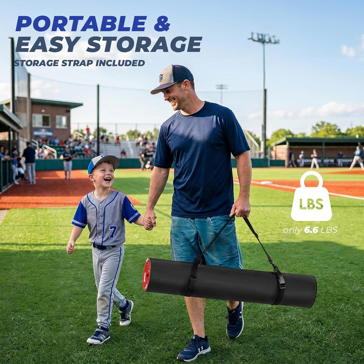 Skiennix Baseball Batting Mat - Non-Slip Turf for Hitting Practice | 6x4/10x3.8/12x6FT Sizes Available